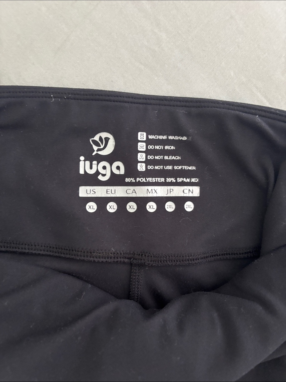Iuga Black Active Leggings - High Waist - Picture 2 of 3